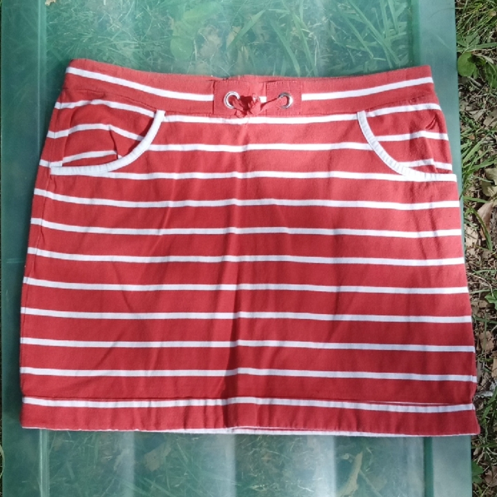 Nautica Striped Cotton Skirt